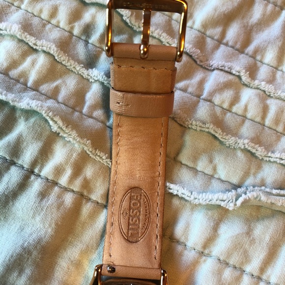 Fossil Rhinestone Watch with Tan Leather Band batt - Picture 9 of 14